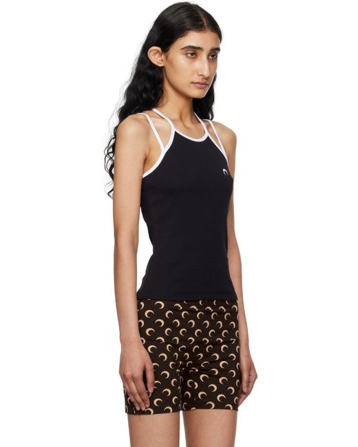 MARINE SERRE Ssense Exclusive Black Tennis Court Tank Top