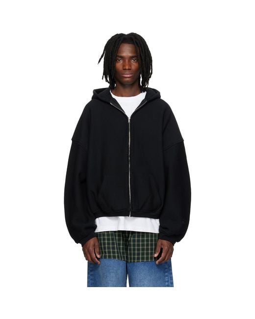 Alexander Wang Black Star Zip Up Hoodie for men