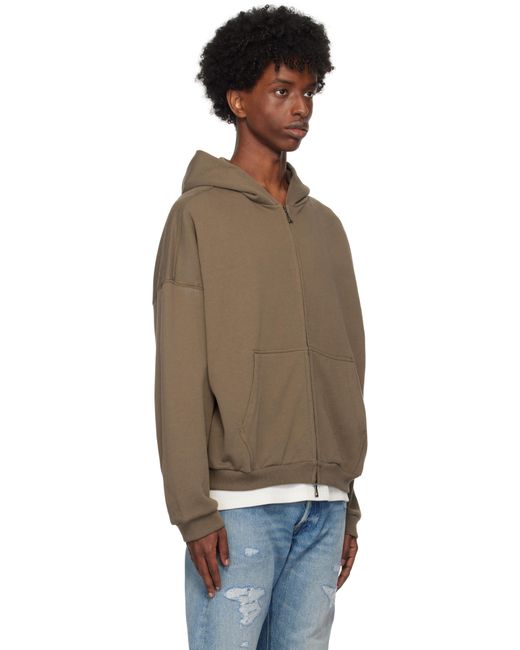 メンズ John Elliott ブラウン Frances フルジップ フーディ Black
