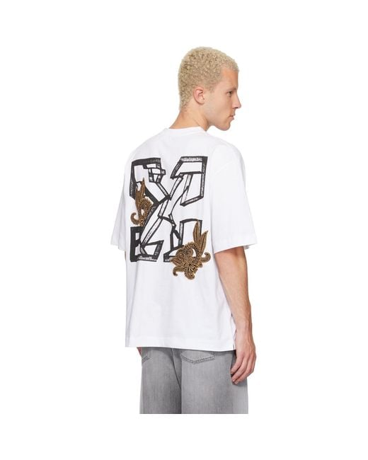 Off-White c/o Virgil Abloh White Paisley Arrow Skate T-Shirt for men
