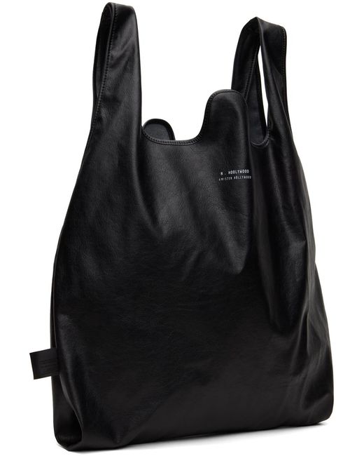 N. Hoolywood Black Faux-leather Tote for men