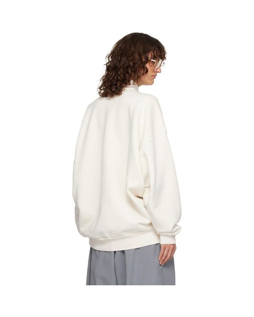 Willy Chavarria Blue Off- 'Chavarria' Stripe Gilroy Sweatshirt