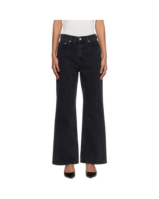 DUNST Black Relaxed Flared Jeans
