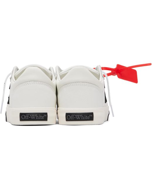 Off-White c/o Virgil Abloh Red Vulcanized Low Leather Sneakers for men