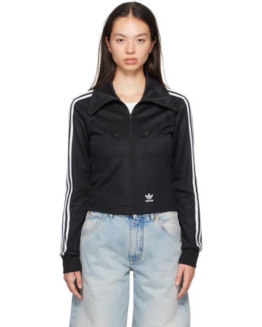 Adidas Originals Black Interlock Track Sport Jacket