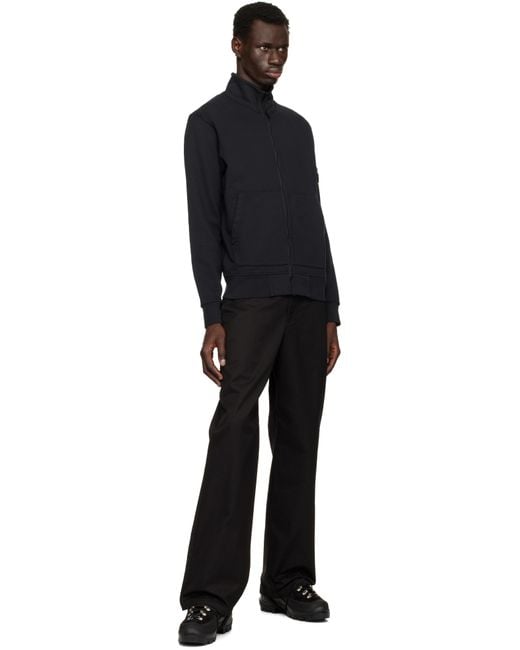 メンズ Stone Island ネイビー オーガニックコットン プルオーバー Black