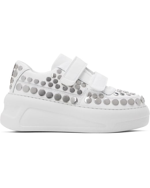 Acne Black Velcro Strap Platform Sneakers