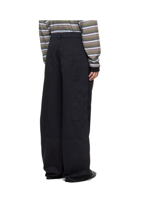Marni Blue Hammer Loop Trousers for men
