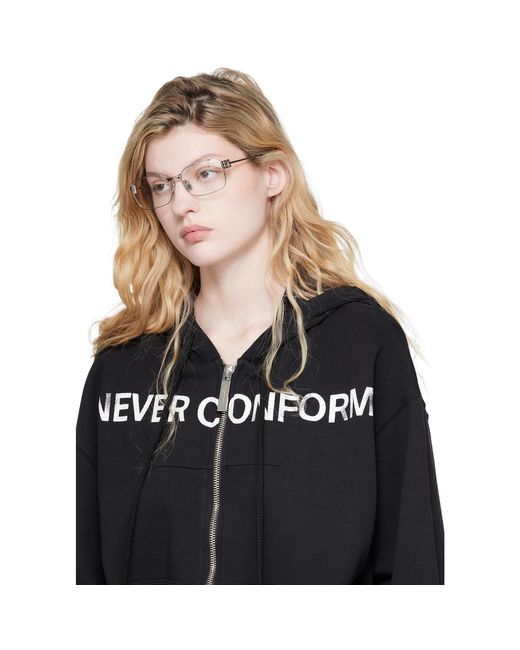 Balenciaga Black Mercury Squared Metal Glasses