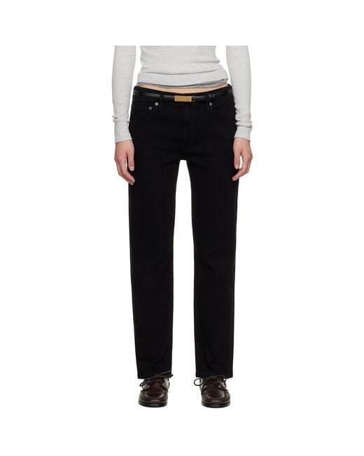 Citizens of Humanity Black Anissa Straight Leg Jeans