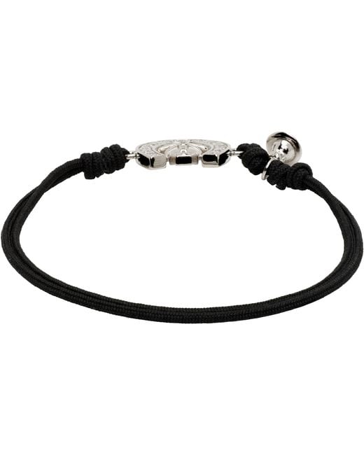 Vivienne Westwood Black Horace Friendship Bracelet for men