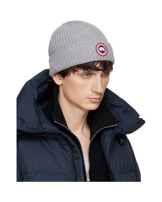 Canada Goose Blue Rib Beanie for men