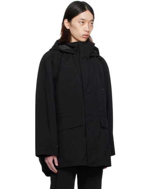 Wooyoungmi Black Hooded Jacket for men