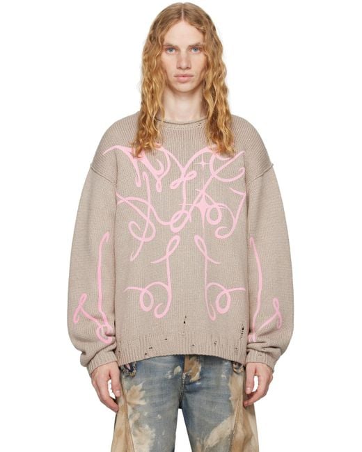 メンズ Acne プリント セーター Multicolor