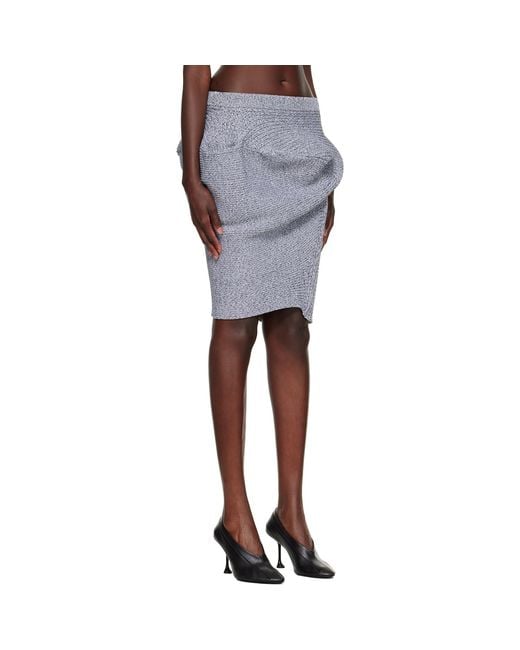 Issey Miyake Gray Found Stone Midi Skirt