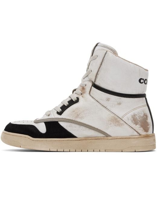 COACH Multicolor Distressed High Top Sneaker for men