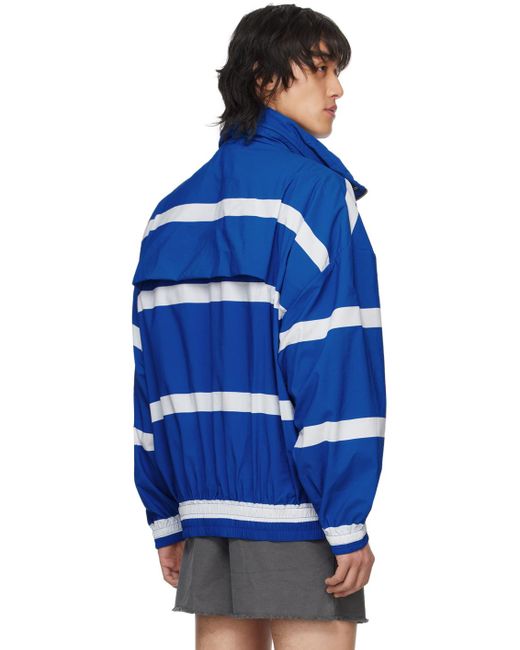 J.W. Anderson Blue Striped Track Jacket for men