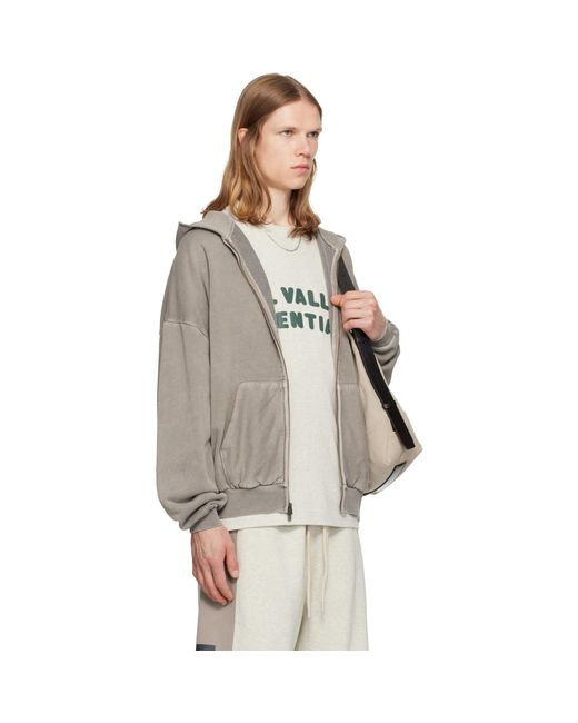 Fear Of God Gray 90's Zip-Up Hoodie for men