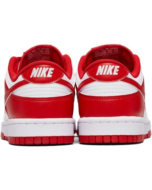 Nike Red Dunk Low Retro Sneakers for men