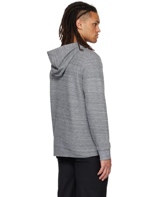 メンズ Vince グレー サーマル フーディ Gray