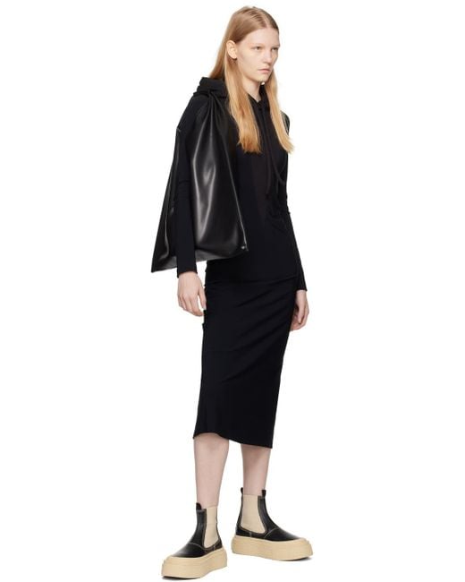 Robe longue noire à capuche MM6 by Maison Martin Margiela en coloris Black
