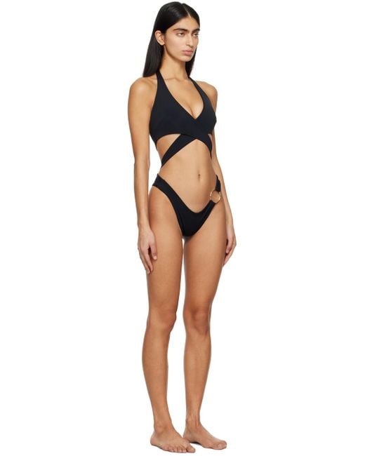Louisa Ballou Black Starburst One-piece Swimsuit