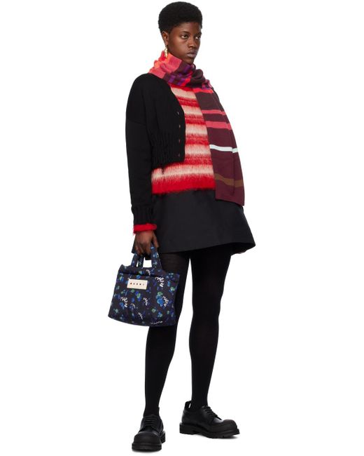 Marni Red Pink Striped Sweater