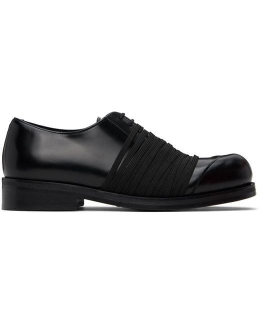 【関税込み】Stefan Cooke ブラック Elastic ローファー Stefan Cooke Black Elastic Biker Derbys Stefan Cooke