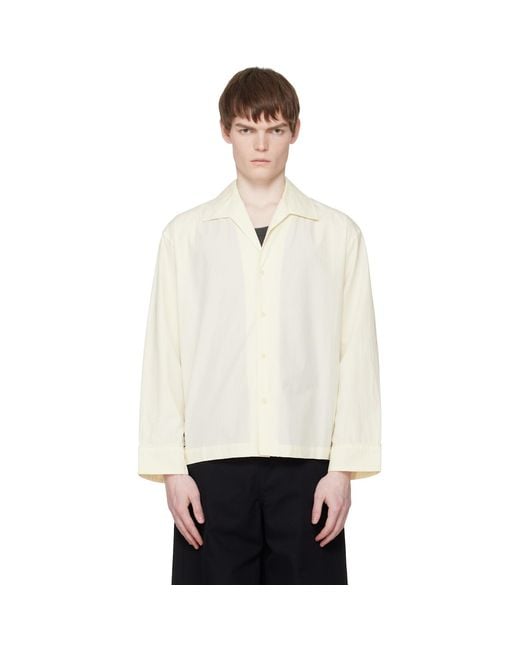 Entire studios White Off- Ls Pajama Shirt for men
