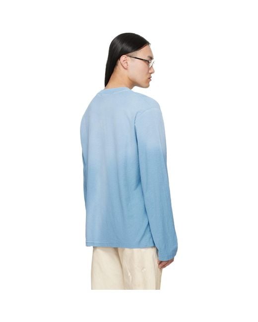 Acne Blue Sprayed '1996' Logo T-Shirt for men