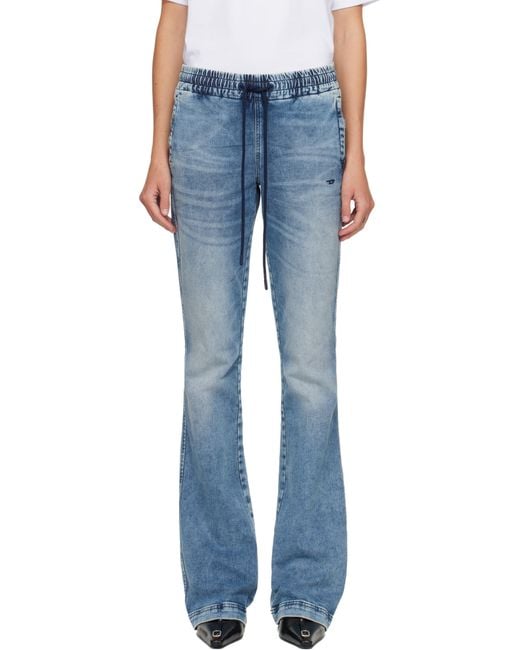 DIESEL ブルー 2069 D-Ebbey Joggjeans ブーツカット ラウンジパンツ Blue