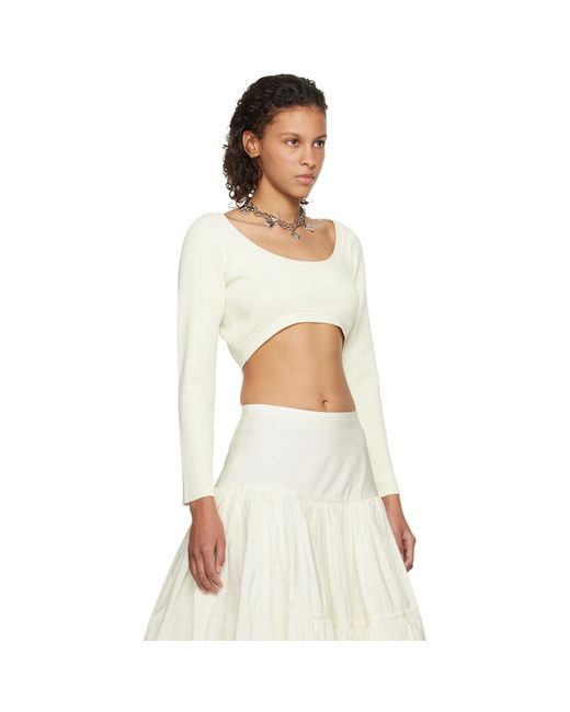 Molly Goddard White Ssense Exclusive Off- Lucia Long Sleeve T-Shirt