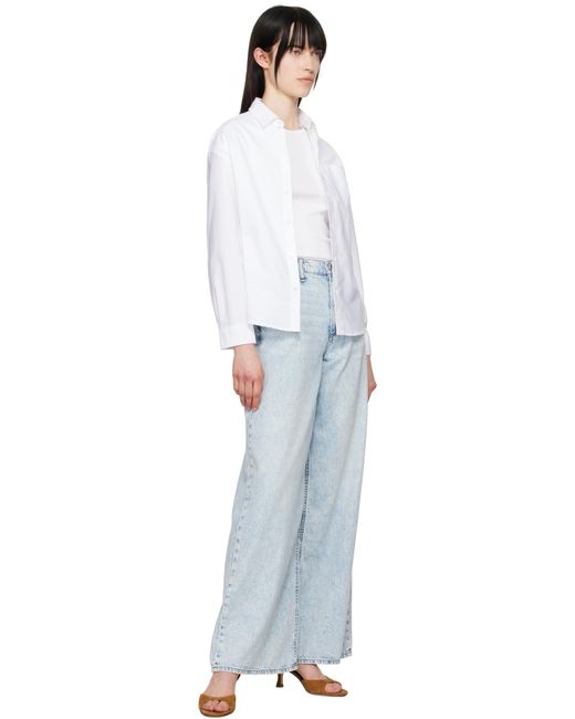 Jean Ample Sofie Bleu En Denim Ultraléger Rag & Bone en coloris Black