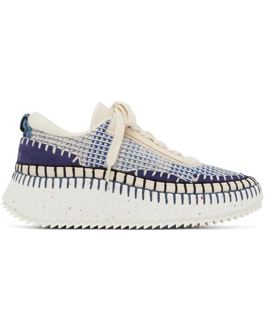 CHLOÉ NAMA SNEAKER 5 CM IN BLACK CALFSKIN