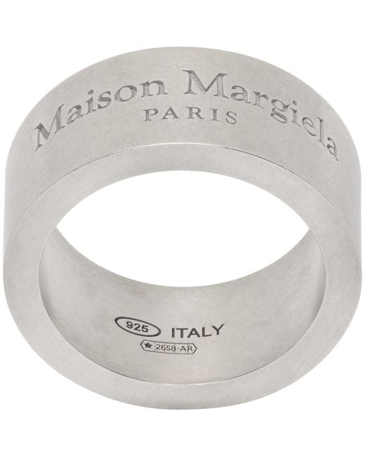 Maison Margiela Gray Logo Reference Ring for men
