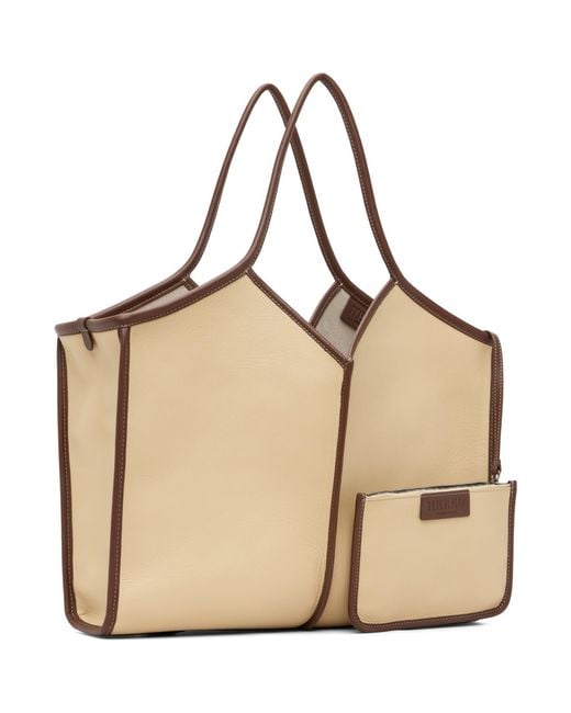 Hereu Natural Calella Squared Medium Leather Tote