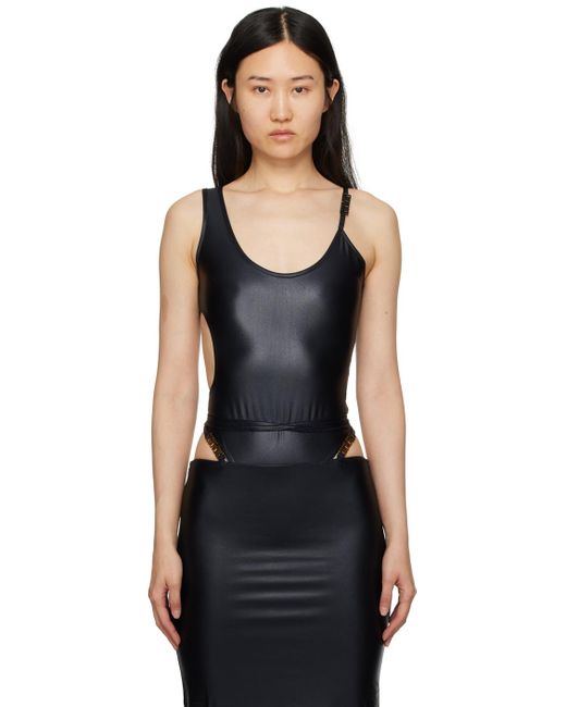 Versace Black Asymmetric Bodysuit