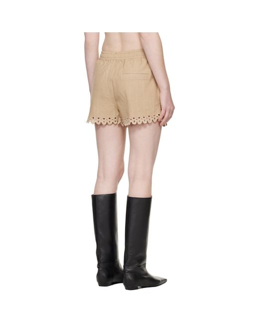 Isabel Marant Natural Balyme Shorts