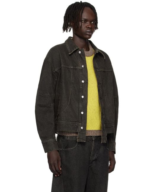 Eckhaus Latta Black 'El Jacket Redux' Denim Jacket for men