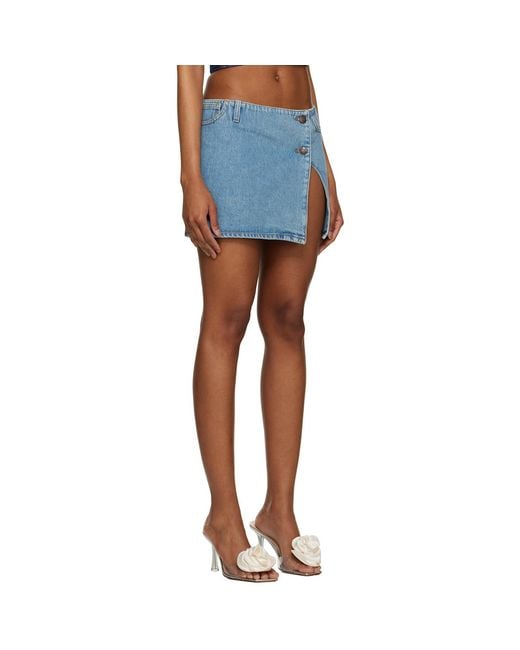 Magda Butrym Blue Ultra Denim Miniskirt