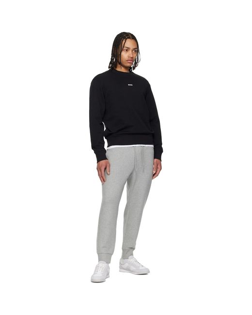 Boss Multicolor Stretch-Cotton Logo Detail Sweatpants for men