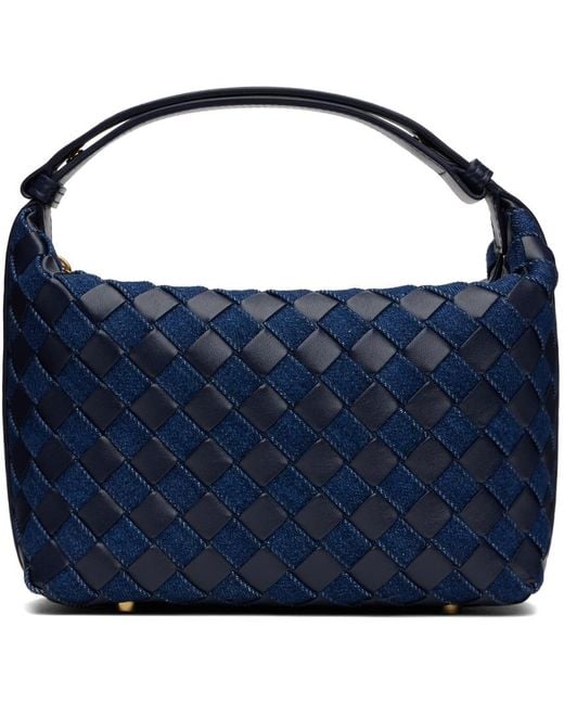 Bottega Veneta ネイビー&インディゴ ミニ Wallace バッグ Blue