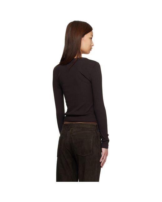 Citizens of Humanity Black Varra Henley T-Shirt