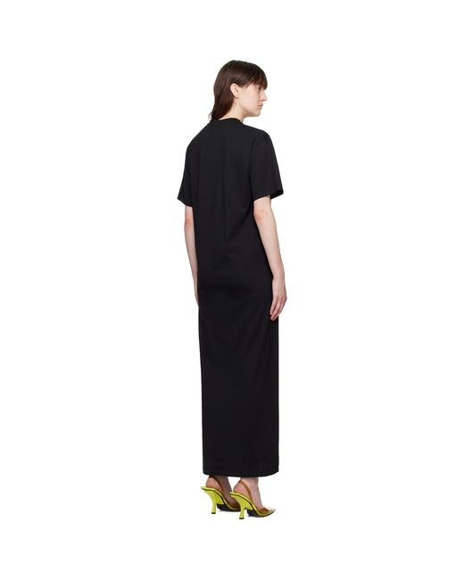 MSGM Black Oversized Maxi Dress