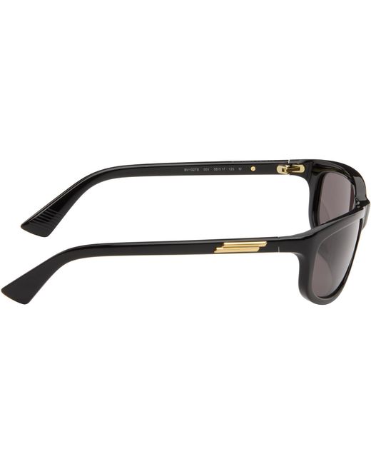 Bottega Veneta Black Rectangular Squared Sunglasses