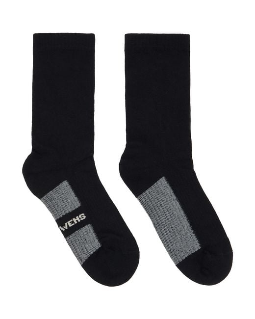 Rick Owens Black Temple Glitter Socks for men