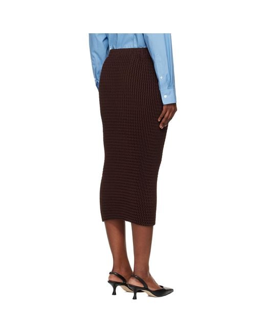 Issey Miyake Black October Spongy-58 Midi Skirt