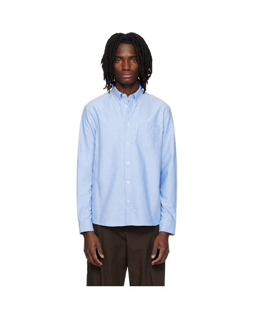 A.P.C. Blue New Greg Shirt for men
