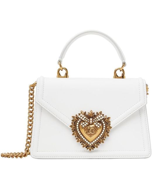 Dolce & Gabbana White Small Devotion Bag