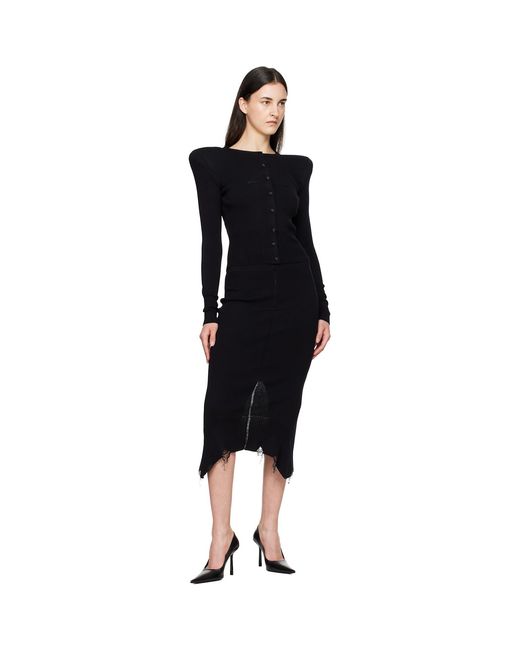 MATIERES FECALES Black Vendome Knit Cardigan